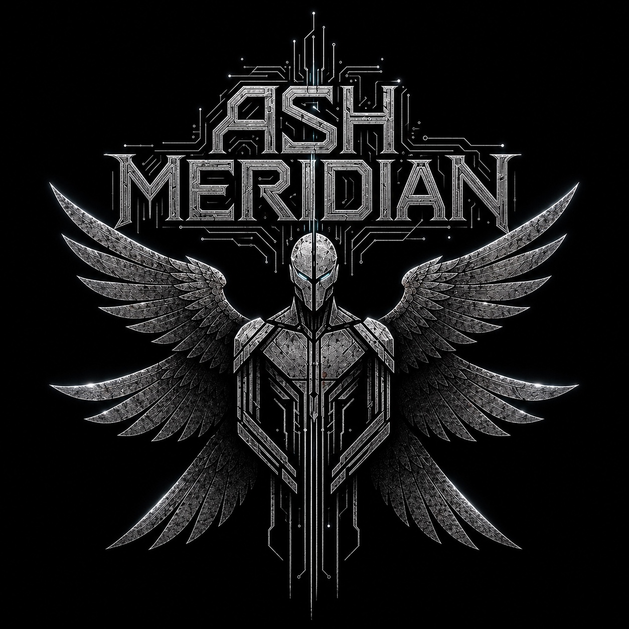 Ash Meridian winged cyber guardian emblem